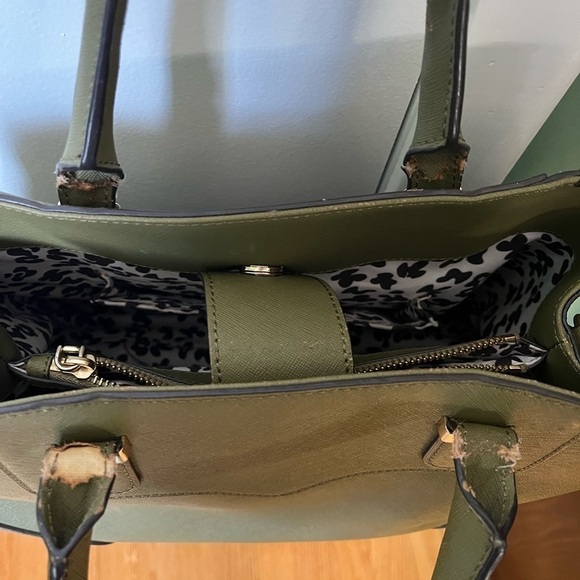 Gorgeous Green Leather Rebecca Minkoff Amorous Satchel-See Description - Picture 2 of 8